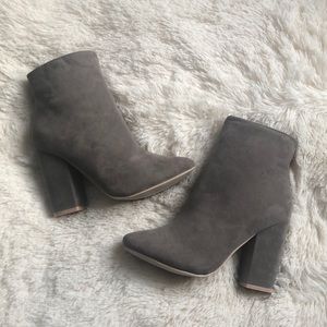NWOT • JustFab ✨ Grey Booties
